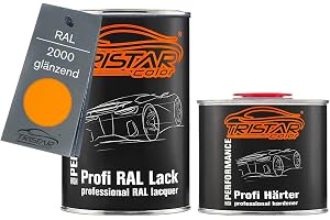 RAL 2000 Gelborange glansig, lack-burk + härdare 1,5 L