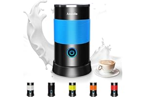 NARTOV Mousseur à Lait Électrique 4 en 1 Mousseur de Lait Automatique 600W 240ml Milk Frother Fonctionnement Silencieux avec Protection Contre Surchauffe pour Café Latte Macchiato Cappuccino（Bleu）