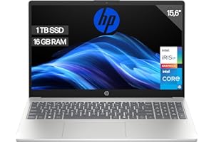 HP Ordenador portátil 15.6" FHD (Intel Core i5-1334U, 16GB RAM, 1TB SSD, Intel Iris Xe Graphics, Sin Sistema Operativo) Plata y Azul - Teclado QWERTY Español