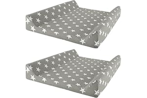 Lilly and Ben® Housse pour Matelas à Langer - Tissu Coton Éponge - Bébé Fille Garçon - 3 Formats - Lot de 2 - Épais et Absorbant