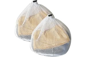 BOJIUSARL Sac à linge en maille, sac de lavage portable avec cordon de serrage, en maille fine pour machine à laver vêtements, literie, nappes, rideaux