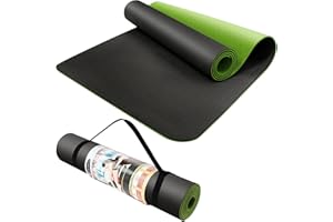 ACTIVE FOREVER Tappetino yoga professionale Tappetino per esercizi fitness antiscivolo con protezione ambientale in TPE