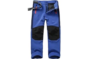 yeyity Kinder Softshellhose Skihose Gefüttert Cargohose Wasserdicht Thermohose Jungen Mädchen Schneehose Winter Outdoorhose Wanderhose