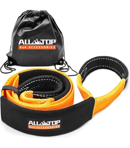 ALL-TOP Kinetic Recovery Rope - 1"x30' Snatch Strap With 2 Soft Shackles, For Off-Road Recovery - View #13