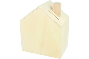PEBEO Artemio 14002221 salvadanaio a Decorare casa Legno 12 x 14,5 x 8 cm