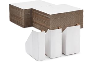 BRIGHT CREATIONS 100 Pack Adjustable Frame Corner Protectors, Multi-Depth Cardboard Corner Guards for Art, Moving, Packing, Shipping (Fits 2.5 to 5.5 cm Frames)