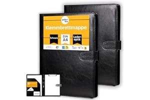 ‎PERFECT LINE perfect line - Teczka z klipsem DIN-A4 z zapięciem magnetycznym - wykonana z wytrzymałej sztucznej skóry o stylowym wyglądzie skóry - teczka biznesowa premium