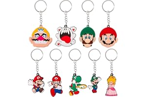 CHUKUA Schlüsselanhänger Kinder Figuren Schlüsselringe Niedlich Silikon Anime Schlüsselbund Anhänger für Geburtstag Party Mitgebsel Kindergeburtstag Dekoration Fans Spielzeug