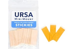 URSA STRAPS URSA MiniMount Stickies Lot de 30 autocollants hypoallergéniques à profil bas pour microphones Lavalier Compatible avec les microphones URSA MiniMounts et tous les microphones Lavalier