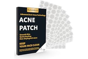 BUKAMKOM 360Pcs Acne Patch Translucent Hydrocolloid Pimple Patches Effectively Calms Relieves Acne, For Face Body Skin Clear Spot Treatment Pimple Stickers