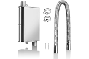 ‎MAXEARN MaxEarn Verbesserter Schalldämpfer mit 60cm Abgasschlauch für Stromerzeuger, Auto Edelstahl Auspuffrohr Standheizung, Auspuff Abgasrohrleitungen mit 2 klammern für Ebespacher Luft Diesel Heizung