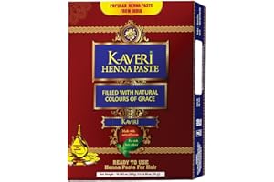 Kaveri Henna Cones Pack of 12 100% Natural Ready to Use Hena Paste For Hair - Natural Dark Auburn Brown Red Color Temporary Henna Hair Dye & Tattoo - Ready To use Tattoo Cones - 25gm Pack of 12
