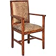 WOODLAB Furniture Sheesham Wood Armchairs Wooden Dining Chairs for Living Room Dining Chiar Home (Teak Finish)