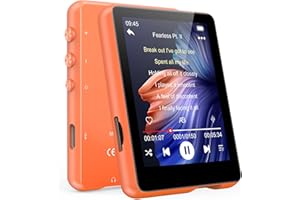 MECHEN 32GB Reproductor MP3 Bluetooth 5.3, 2.4" Pantalla Táctil HiFi MP3 Player Portátil sin Pérdida, Grabación, Radio FM, Fotos, Funda de Silicona Incluida