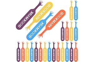 ZHUJIEHIGH 28 Pcs 3D Hollow Cartoon Bookmarks - Funny Help Me Book Marks, Assorted Colors Finger Book Markers for Kids, Children, Students & Readers - Stationary Gift, School & Office
