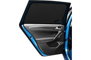 PEYOU 2 Pcs Parasol Coche Lateral, para Niños y Mascotas, Parasol Coche Bebe con Protección UV Fácil Instalación, Común a la Mayoría de los Coches (114 x 50 cm)