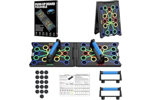 JITIFAZH Push Up Board, 24 in 1 Faltbare Tragbare Liegestütz Brett mit 2 Handgriff, Multi-Funktions Portable Liegestützgestell Effektiv Trainieren die Muskeln für Männer Frauen
