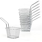 FreeTec Set di 8 Pezzi Mini Crom Chip Frittura Servire Cesto Cestini Fritti Ideale per Patatine Fritte, Patatine Fritte, Gamb