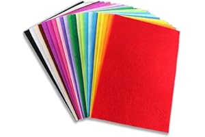 YNKKVRE Coloured Felt Fabric Sheets, 22pcs Fabrics DIY Craftwork Sewing Patchwork, Assorted Colours, Handmade Paper Pastel Paper Cardstock for Kids, DIY Arts and Crafts Colorful Projects(20 x 30cm)