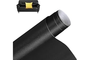 YUSHENGTAI Cuero Adhesivo Parches Polipiel, Polipiel Adhesiva Piel para Tapizar 40 x 150 cm para Sofás, Asientos De Coche, Silla De Oficina, Cabecera, Bolsos, Negro