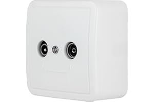 REV Ritter 0500440551 Standard UP/AP Prise d'antenne TV/RF Blanc