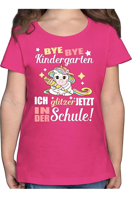 Personalisiertes Einschulung T-Shirt - Schulkind 2025 Mit Name & Regenbogen