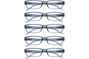 OPULIZE The Reading Glasses Company Gafas De Lectura Gris Valor Pack 5 Ligero Hombres Mujeres Rrrrr32-7 Potencia óptica 1.50 (Pack de 5) 106 g