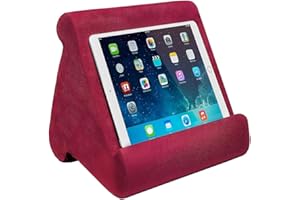 FANIER Support Universel pour Tablette iPad, Pad Pillow Support pour Coussins Souples Multi-Angles pour lecteurs de Livres électroniques, Smartphones, Lecteurs Électroniques, Magazines (Vin Rouge)