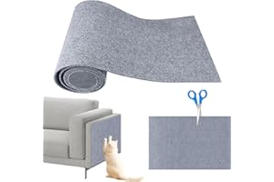 Shujin Self-Adhesive Cat Scratching Mat,DIY Cat Wall Scratching Mat Trimmable Cat Scratching Mat, Anti Scratch Protection Cats for Protects Sofa Carpets Furniture Protection,Light Grey,40cmx200cm