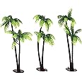 Green Palm Tree Cupcake Topper Palm Tree Miniature Plant Micro Landscape Diy Decor Artificial Outdoor Plants