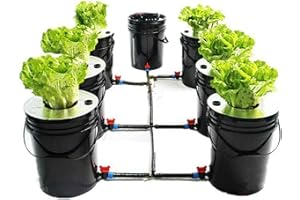LKHDONG Hydrokultur Anbausystem, Hydroponic System Kit 20L x 7 Eimer, Hydroponische Kits mit 12W Luftpumpe, Home hydrokultur Set für Innenbereich