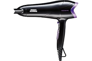 Nicky Clarke 2200W Lightweight Frizz Control Fast Dry DC Ionic Hair Dryer - 2 Heat & Speed Settings - Cool Shot - 2M Salon Length Cable with Hanging Loop - NHD177 - Black 7 Purple