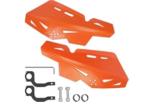 JIAYAN 7/8'' 22mm Dirt Bike Handschützer, Lenker Hand Guards Protektor mit CNC Halterung Paar für Motocross ATV SX SXF EXC XCW KLX KX LTR TRX - Orange Farbe