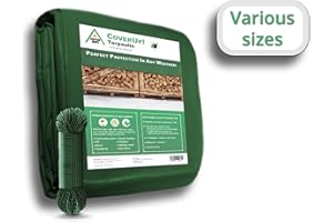 CoverUp! Tarpaulin 2 x 2 m - Green, 120g/m² - Tarpaulin Waterproof Heavy Duty - Cover for garden, furniture, pool, boat, outdoor, camping or as a ground sheet - Large tarpaulin sheet with 10 m rope