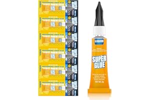 VIOMIS Super Glue Quick Set, 6-Pack of 3g Single-Use Tubes, Multi-Surface Adhesive for Plastics, Metal, Leather, Ceramics & More, Ultra Strong & Fast-Drying