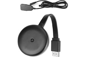 QINGCMING Dongle Chromecast HDMI sans Fil 5G, Miracast Adaptateur HDMI WiFi 1080P, Wireless Display pour TV, Projecteur, Compatible Android iOS Windows Mac Airplay DLNA, Diffusion Écran HD, Plug and Play