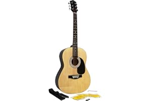 Guitare acoustique Martin Smith avec cordes de guitare, plectres de guitare et sangle de guitare