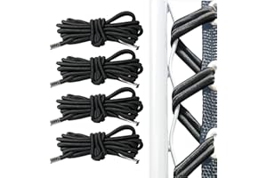FortuneGlobe 4 Pièces Corde Remplacement éLastiques，Fauteuil Transat Jardin Exterieur，Fauteuil Jardin Exterieur，Chaise Longue (Black)
