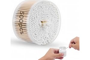 SANROLAX 500 Wattestäbchen, Baumwolle ohrenstäbchen Natürliche ohrstäbchen für Reinigen Makeup Tattoo Tastatur mit Wattestäbchen Behälter