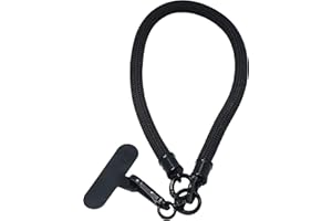 BAWAKO Lanière de qualité supérieure avec mousqueton, dragonne pour clés, porte-nom, téléphone portable, appareil photo, porte-clés pour homme et femme, cordon tissé rond