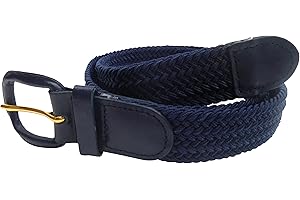 Streeze 30mm Mens Stretch Belt in 6 Sizes Elastic Fabric Woven Braided Webbed Belt with Leather Buckle 6 Colours Sizes Small - 3XL