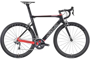 SAVADECK HERD6.0 700C Bicicleta de Carretera de Fibra de Carbono con Shimano 105 R7000 22S Sistema de transmisión Continental Neumático y Fizi:k Sillín
