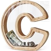 Children's Wooden Money Box Letters Money Box C
