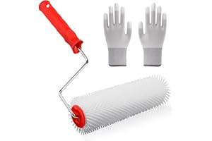 KORSAOT Stachelwalze Ausgleichsmasse, 23cm Stachelwalze Handstachelwalze, Entlüftungswalze zur Entlüftung von Bodenbeschichtungen