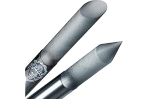 ‎GLADZY Glas Nagelhautschieber Nagelfeile – Manikürestäbchen, Professionelle Präzisionsfeile Hautschieber für Nagelhaut, Schleifoberfläche nutzt sich nie ab, echte tschechische Qualität von Gladzy - Gray