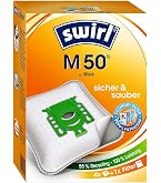 Sacchetti Per Aspirapolvere Swirl M49 MicroPor Plus - 4 Pezzi, Per Miele Tipo G, Antiallergici