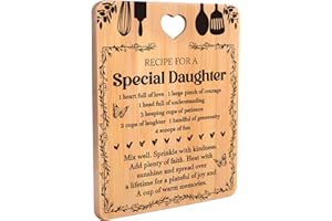 APJIELOP to My Daughter Gifts - Bamboo Cutting Board, Daughter Christmas Gifts, Daughter Birthday Gifts, Birthday Gifts for Daughter, Daughter Gifts from Mum Dad - 'Recipe for A Special Daughter '.