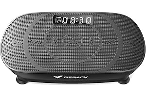 MERACH Vibration Plate, Whole Body Workout Powerful Quiet Vibration Plate Exercise Machine for Weight Loss and Shaping, Auto or Manual Speed Control, Built-in Bluetooth Speaker