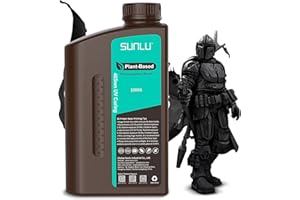SUNLU 3D Drucker Plant Based Resin, 1KG 405nm UV Geruchsarm Eco Harz für 4K/8K LCD/DLP/SLA Resin 3D Drucker, Umweltfreundlich 3D Druck Harz, Geringe Schrumpfung, Schnell Härtend, Schwarz 1000g