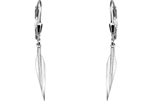 SOFIA MILANI - Boucles d'Oreilles pour Femme en Argent 925 - avec Pierre de Zircon - Boucles d'Oreilles Pendantes avec Motif en Forme du Vague Spiral - 20489